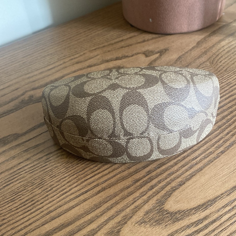 Coach Tan and Brown Signature Sunglasses Case - Picture 3 of 4